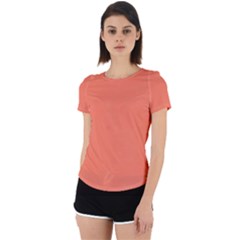 Appreciating Apricot Back Cut Out Sport Tee