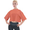 Appreciating Apricot Mock Neck Tee View1