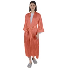 Appreciating Apricot Maxi Satin Kimono