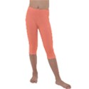 Appreciating Apricot Kids  Lightweight Velour Capri Leggings  View1