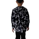 Black and White Butterfly Pattern Kids  Hooded Windbreaker View2