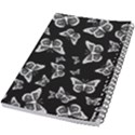 Black and White Butterfly Pattern 5.5  x 8.5  Notebook View2