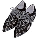 Black and White Butterfly Pattern Pointed Oxford Shoes View2