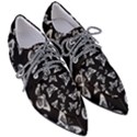 Black and White Butterfly Pattern Pointed Oxford Shoes View3