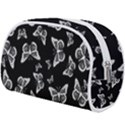 Black and White Butterfly Pattern Makeup Case (Large) View2