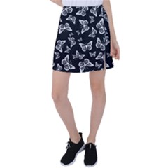 Black And White Butterfly Pattern Tennis Skirt