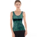 Midnight Green Butterflies Pattern Tank Top View1