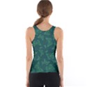 Midnight Green Butterflies Pattern Tank Top View2