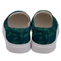 Midnight Green Butterflies Pattern Men s Canvas Slip Ons View4