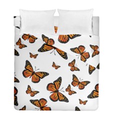 Monarch Butterflies Duvet Cover Double Side (full/ Double Size) by SpinnyChairDesigns