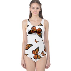 Monarch Butterflies One Piece Swimsuit by SpinnyChairDesigns