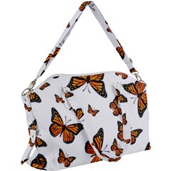 Monarch Butterflies Canvas Crossbody Bag by SpinnyChairDesigns