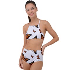 Monarch Butterflies High Waist Tankini Set by SpinnyChairDesigns