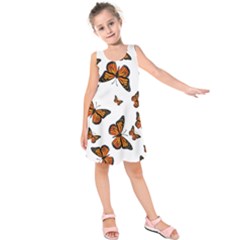 Monarch Butterflies Kids  Sleeveless Dress by SpinnyChairDesigns