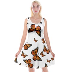 Monarch Butterflies Reversible Velvet Sleeveless Dress by SpinnyChairDesigns