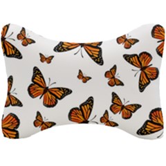 Monarch Butterflies Seat Head Rest Cushion by SpinnyChairDesigns