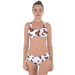 Monarch Butterflies Criss Cross Bikini Set by SpinnyChairDesigns