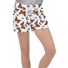 Monarch Butterflies Velour Lounge Shorts by SpinnyChairDesigns