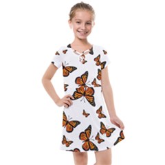 Monarch Butterflies Kids  Cross Web Dress by SpinnyChairDesigns