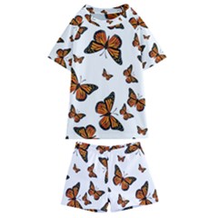 Monarch Butterflies Kids  Swim Tee And Shorts Set by SpinnyChairDesigns