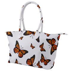 Monarch Butterflies Canvas Shoulder Bag by SpinnyChairDesigns