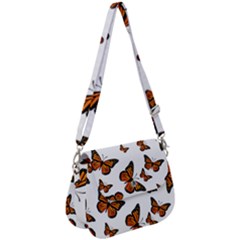 Monarch Butterflies Saddle Handbag by SpinnyChairDesigns