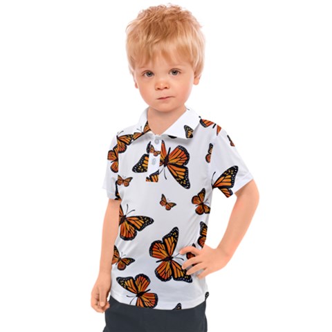 Monarch Butterflies Kids  Polo Tee by SpinnyChairDesigns