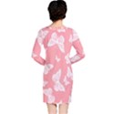 Pink and White Butterflies Long Sleeve Nightdress View2