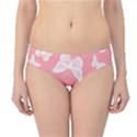 Pink and White Butterflies Hipster Bikini Bottoms View1