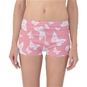 Pink and White Butterflies Reversible Boyleg Bikini Bottoms View1