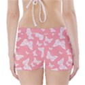 Pink and White Butterflies Boyleg Bikini Wrap Bottoms View2