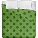 Green Four Leaf Clover Pattern Duvet Cover Double Side (King Size) View1