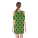 Green Four Leaf Clover Pattern Shoulder Cutout One Piece Dress View2