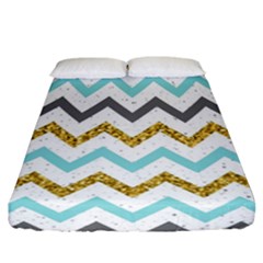 Chevron  Fitted Sheet (california King Size) by Sobalvarro