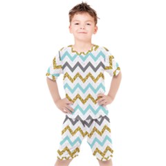 Chevron  Kids  Tee And Shorts Set by Sobalvarro