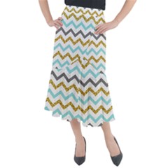 Chevron  Midi Mermaid Skirt by Sobalvarro