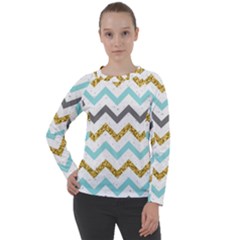 Chevron  Women s Long Sleeve Raglan Tee