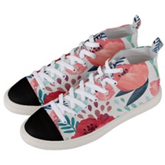 Floral  Men s Mid-top Canvas Sneakers by Sobalvarro