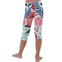 Floral  Kids  Lightweight Velour Capri Leggings  View4