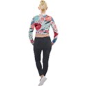 Floral  Long Sleeve Cropped Velvet Jacket View2