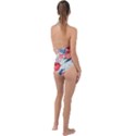 Floral  Plunge Cut Halter Swimsuit View2