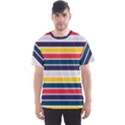 Horizontal Colored Stripes Men s Sport Mesh Tee View1