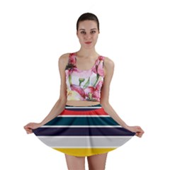 Horizontal Colored Stripes Mini Skirt by tmsartbazaar