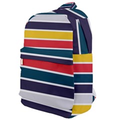 Horizontal Colored Stripes Classic Backpack by tmsartbazaar