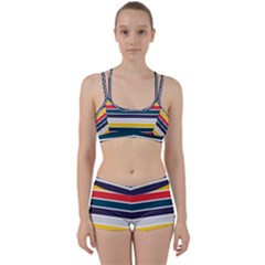 Horizontal Colored Stripes Perfect Fit Gym Set by tmsartbazaar