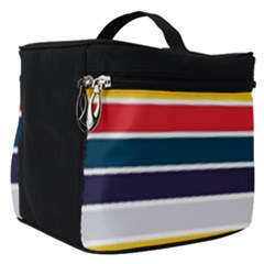 Horizontal Colored Stripes Make Up Travel Bag (small) by tmsartbazaar