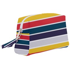 Horizontal Colored Stripes Wristlet Pouch Bag (large) by tmsartbazaar