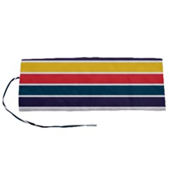 Horizontal Colored Stripes Roll Up Canvas Pencil Holder (s) by tmsartbazaar