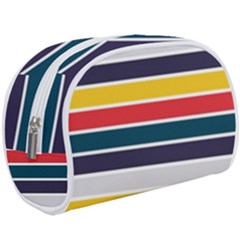 Horizontal Colored Stripes Makeup Case (large) by tmsartbazaar