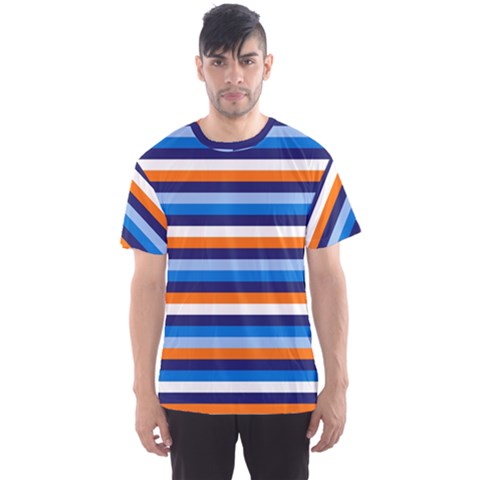 Ocean Blue Stripes Men s Sport Mesh Tee by tmsartbazaar